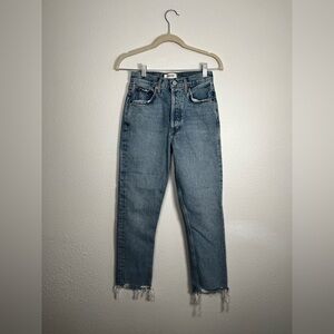 Agolde Light Blue Riley Crop Ankle Jeans Size 23